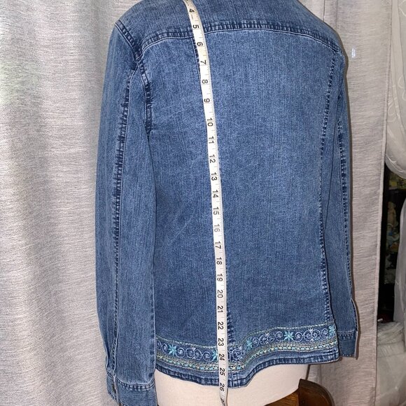 Embroidered Detail Jean Jacket No Size? - Picture 3 of 10